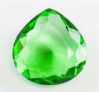 78.30ct Pear Cut Green Peridot GGL