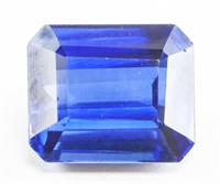13.35ct Emerald Cut Blue Natural Sapphire GGL