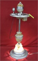 31" tall 1930'3 Smoking Stand with lighted base