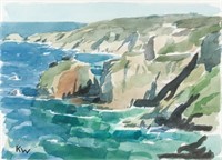 Kyffin Williams Welsh Watercolor on Paper