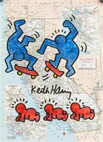 Keith Haring American Ink and Watercolor on Paper