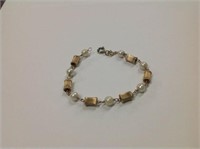 14k yellow gold Bracelet w/ 7 pearl accents