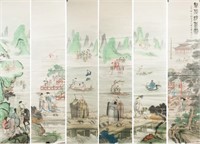 Huang Shanshou 1855-1919 Chinese Watercolor 6 PC