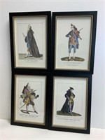 4 Colonial Williamsburg Macaroni prints