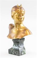 Alexandre Falguiere French Bronze Bust