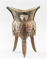 Chinese Zhou Bronze Tripod Vessel