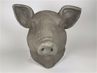 Pig head hanging sculpture