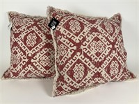 2 Denby 18 inch decorative pillows