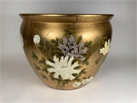 Gold floral jardiniere
