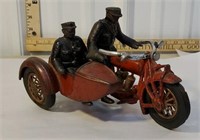 Cast iron Indian motorcycle toy with