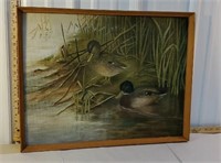Barbara Bacon Oil painting - mallard ducks - from