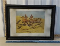 Frederick Remington print - dated 1909 titled the