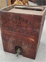 Kerosene can in wooden case - great advertising
