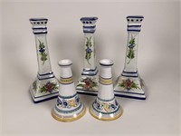Hand painted candle stick lot
