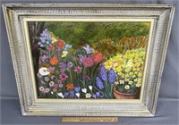Spring Flowers Signed Oil Painting