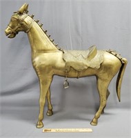 Large Brass Horse Sculpture