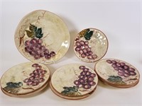 Hand painted Italian pottery plates