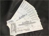 10 Checks from 1890s