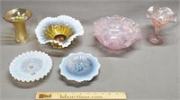 Opalescent & Pink Glass Grouping