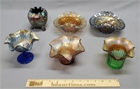 6 Pc Carnival Glass Grouping