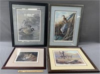 Lot of 4 Signed Wildlife Animal Prints