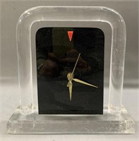 Mid Century Modern Lucite Mantle Clock