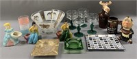 Mid Century Ceramics, Glassware, Cactus Glasses