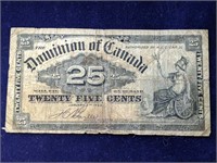1900 Dominion of Canada 25 Cent Note