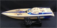 31 inch long plastic RC boat no motor