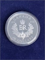 2012 $20 Fine Silver Coin The Queen's Diamond