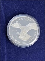 2014 $5 Fine Silver Coin Peregrine Falcon
