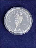 2012 Limited Edition Fine Silver Dollar Calgary