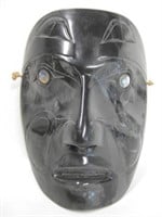 9.5" Long Ceramic Wall Mask w/ Abalone Eyes