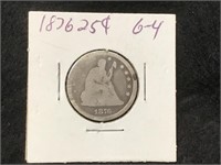 1876 Silver Seated Liberty 25 Cent