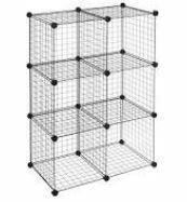 Amazon Basics Wire Storage Shelves - 6 Cube Black