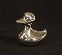 Leonard silver plate Duck Bank 5" x 5"