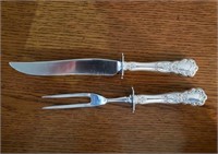 Sterling Silver Meat Carving Set Gorham Buttercup