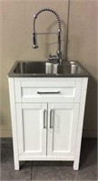 Utility sink wi/ cabinet & flex faucet