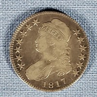 1817 Capped Bust Silver Half Dollar EF40