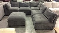 6 pc fabric modular sectional sofa