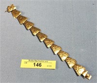 14k Gold Link Bracelet 7"  9.1g