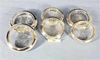 6 Assorted Sterling Coasters