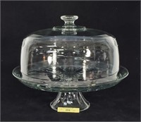 Glass Cake Plate & Cover 10" x 13