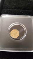 1857 California 1/2 Fractional Gold Coin w / Bear