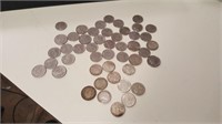 47 Canadian & British Coins 50s-60s Some Silver
