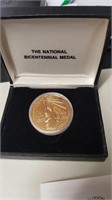 1976 National Bicentennial Gold Plated Medal