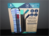 New Manna 13pc Stainless Reuseable Straws