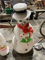Snowman blow mold