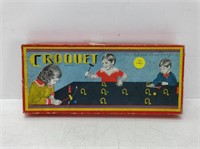 antique table top croquet game, made in Germany