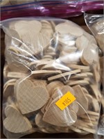 Bag of wooden hearts